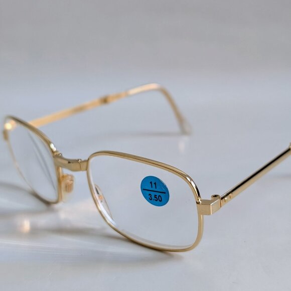 NWT Vintage 90's Rectangle Folding Reading Glasses (S. Gold) - Picture 3 of 6